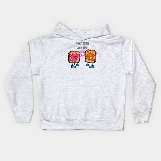 Peanut Butter & Jelly Besties Kids Hoodie by Art by Nabes